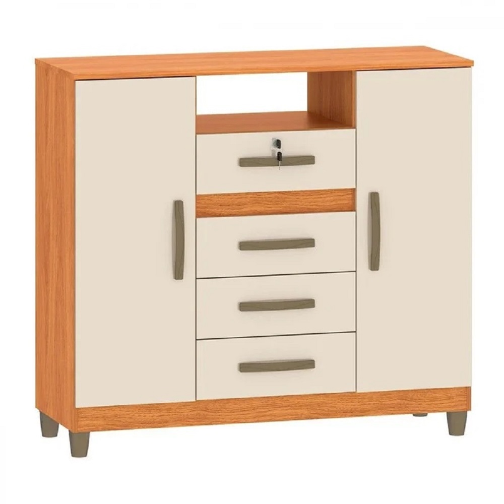 Cômoda Angra 2 PT 4g Cinamomo Off White Sem Fundo