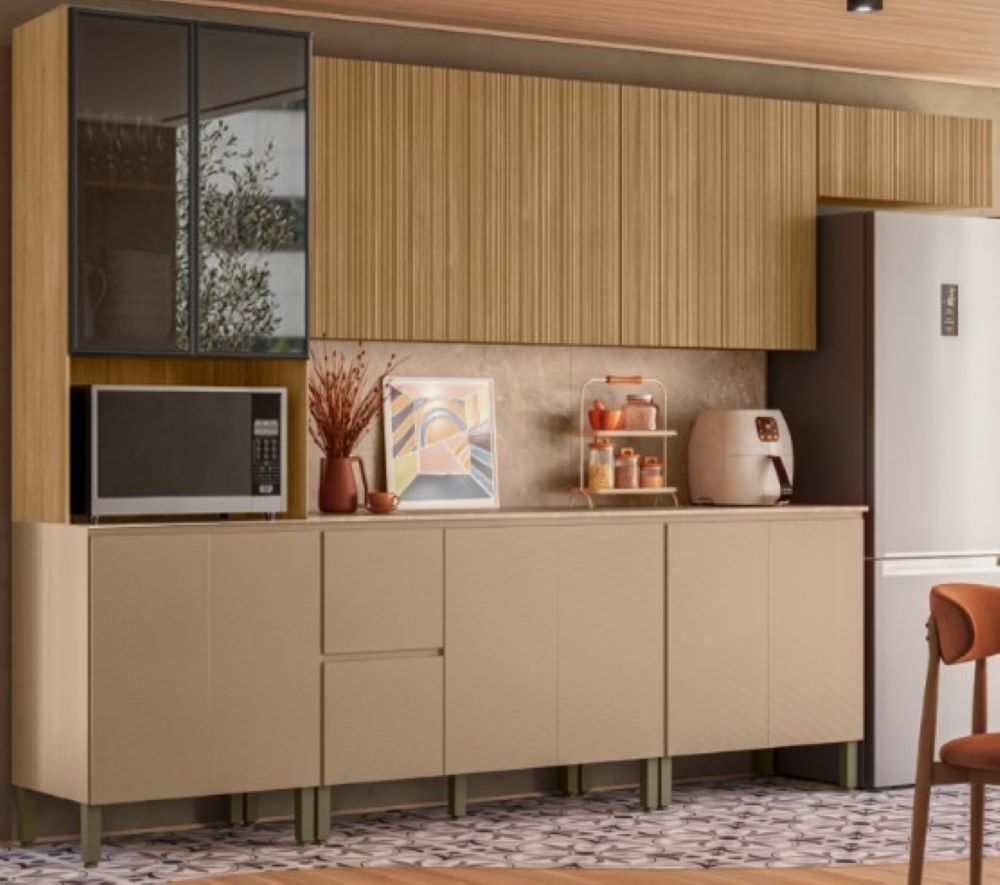 Cozinha Art 6 Peças Freijo_Vanilla_Ripado