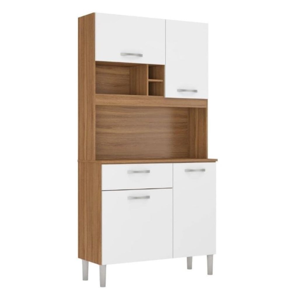 Kit Cozinha Malta 4P 1G Amêndola Branco Sem Fundo