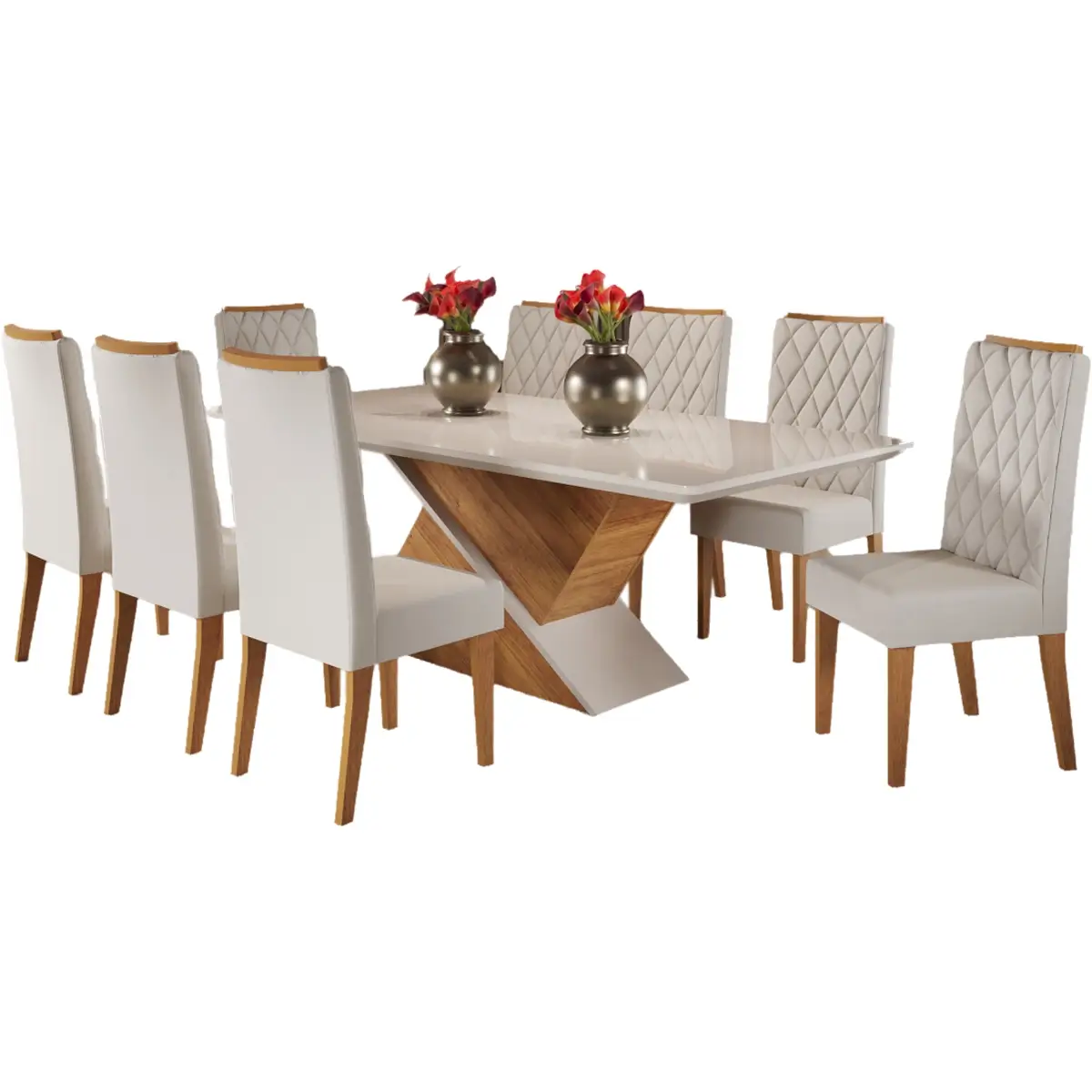 Mesa-de-Jantar-Galak-200x90cm-com-8-Cadeiras-Iza-Viero