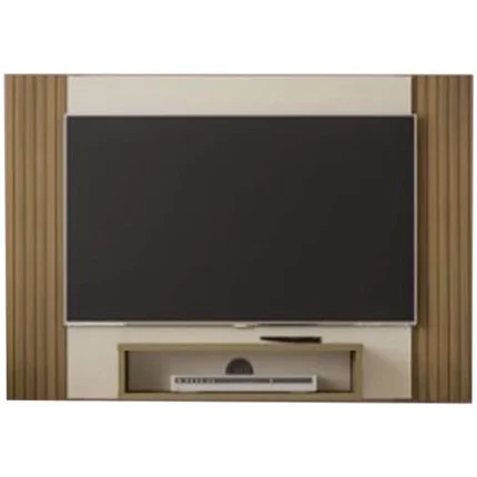 Painel Cine para TV até 47 Polegadas Ripado 3D Artely Pinho Off White