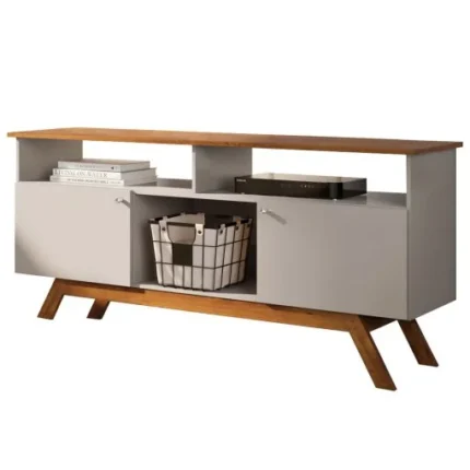 Rack Amsterda para TV até 50 Polegadas 2 Portas Tebarrot Off White Nature