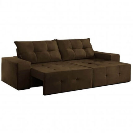 Sofá Espanha 2 Lugares Retrátil 150cm Tecido Suede