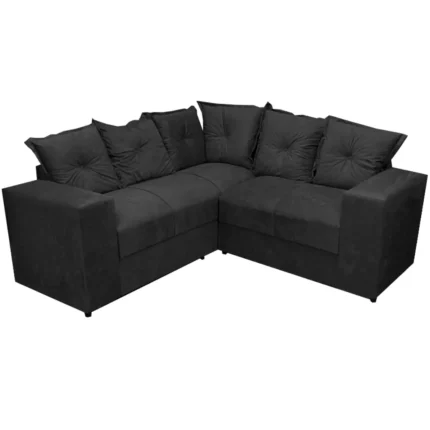 Sofá de Canto Belo 4 Lugares 180cm x 180cm Tecido Suede Felipe Estofados