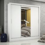 Guarda Roupa Casal Dubai com Espelho e 3 Portas de Correr