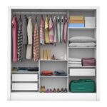 Guarda Roupa Casal Dubai com Espelho e 3 Portas de Correr